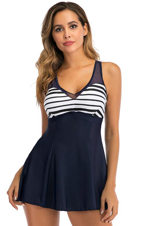 F4854 triped two pieces tankini